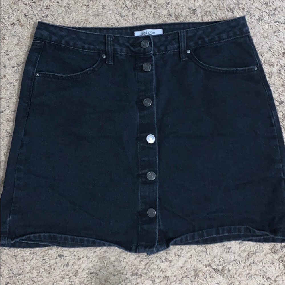 Black Button Up Skirt